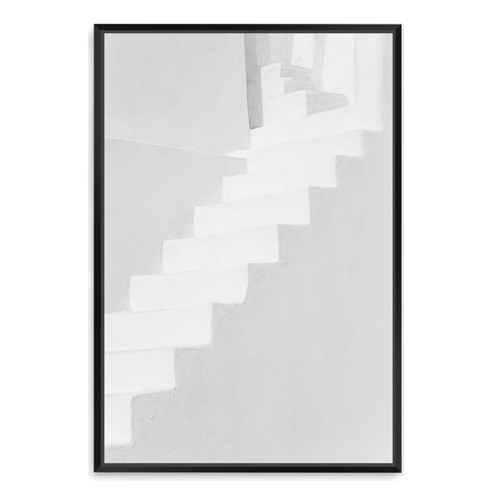 Stairs in Santorini Greece Abstract Wall Art Photograph Print or Canvas Framed in black or Unframed Beautiful Home Decor