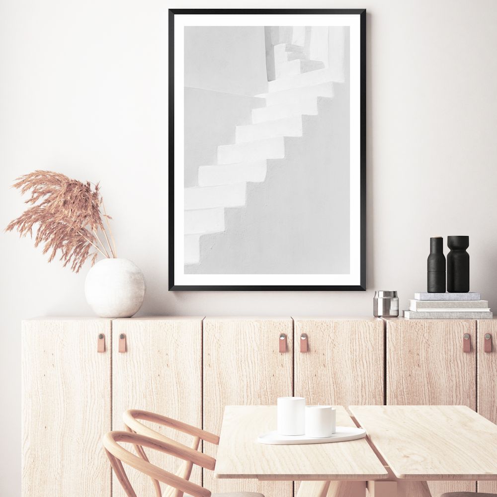 Stairs in Santorini Greece Abstract Wall Art Photograph Print or Canvas Framed or Unframed Dining Room Beautiful Home Decor