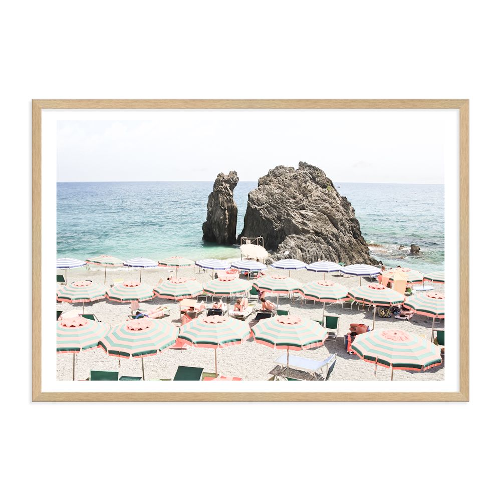 Summer in Monterosso Italy Wall Art Photograph Print or Canvas Timber Framed or Unframed Beautiful Home Decor