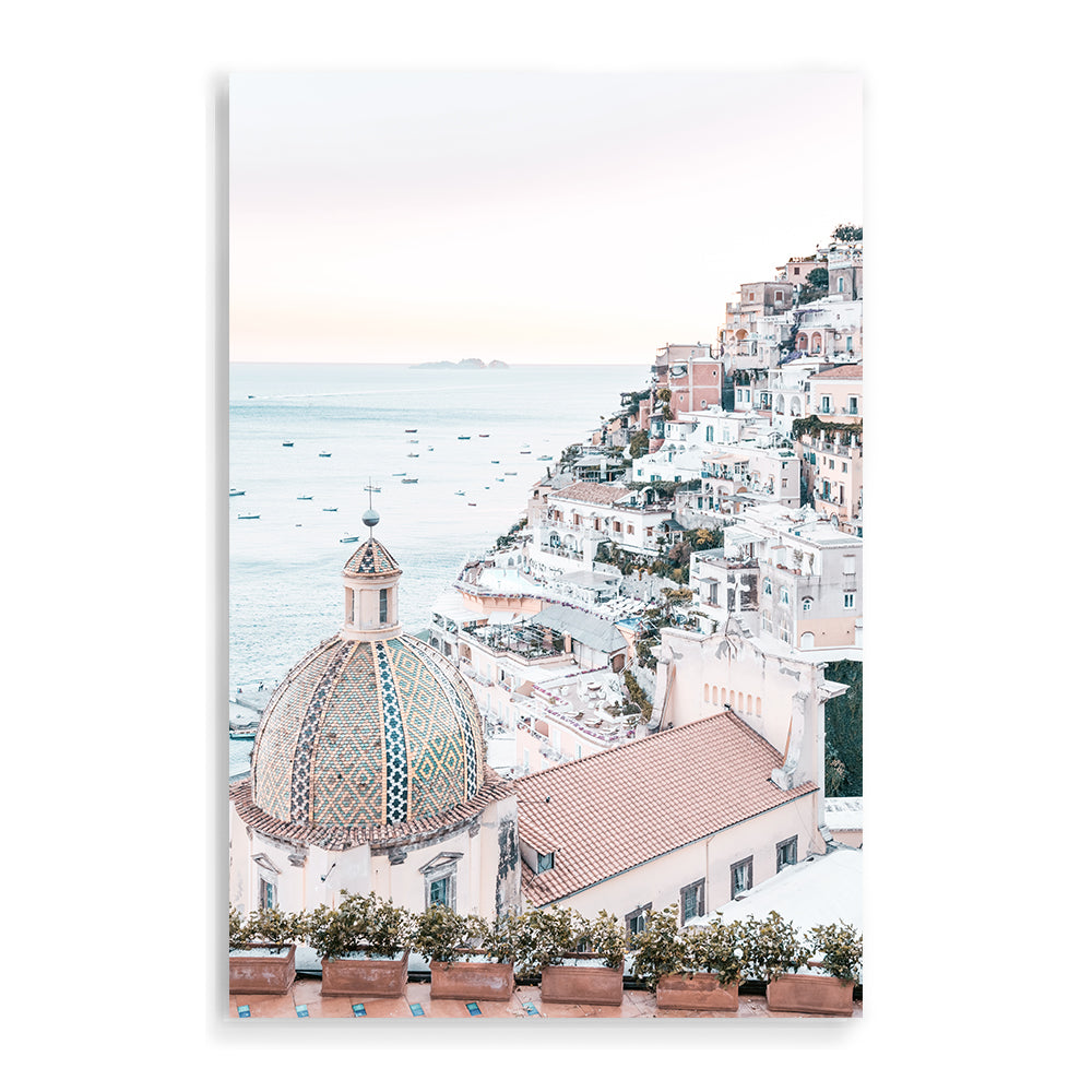Sunset in Positano Amalfi Coast  Wall Art Photograph Print or Canvas Framed or Unframed Beautiful Home Decor