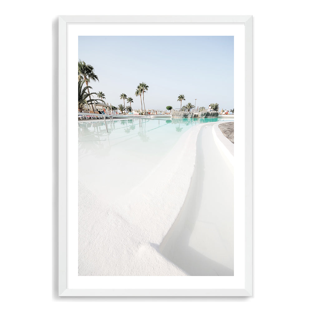 Tropical Island Beach Resort Wall Art Photograph Print or Canvas white Framed or Unframed Beautiful Home Decor