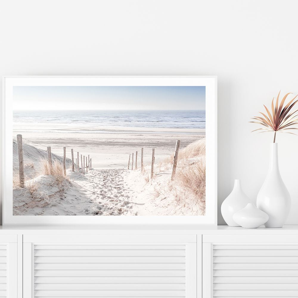 Walk on the Beach Wall Art Photograph Print Canvas Picture Artwork Framed Unframed for Dining Room walls Beautiful Home Decor