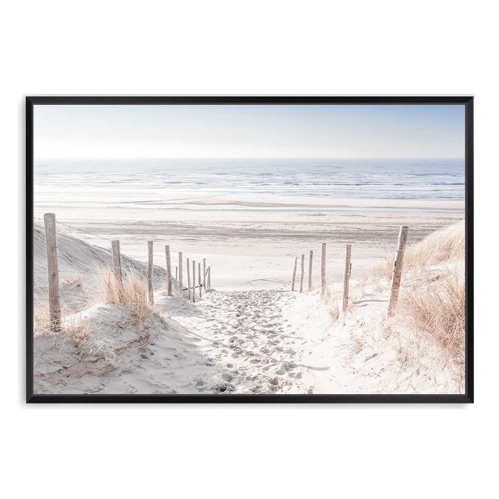 Walk on the Beach Wall Art Photograph Print Canvas Picture Artwork Framed in black Unframed Beautiful Home Decor