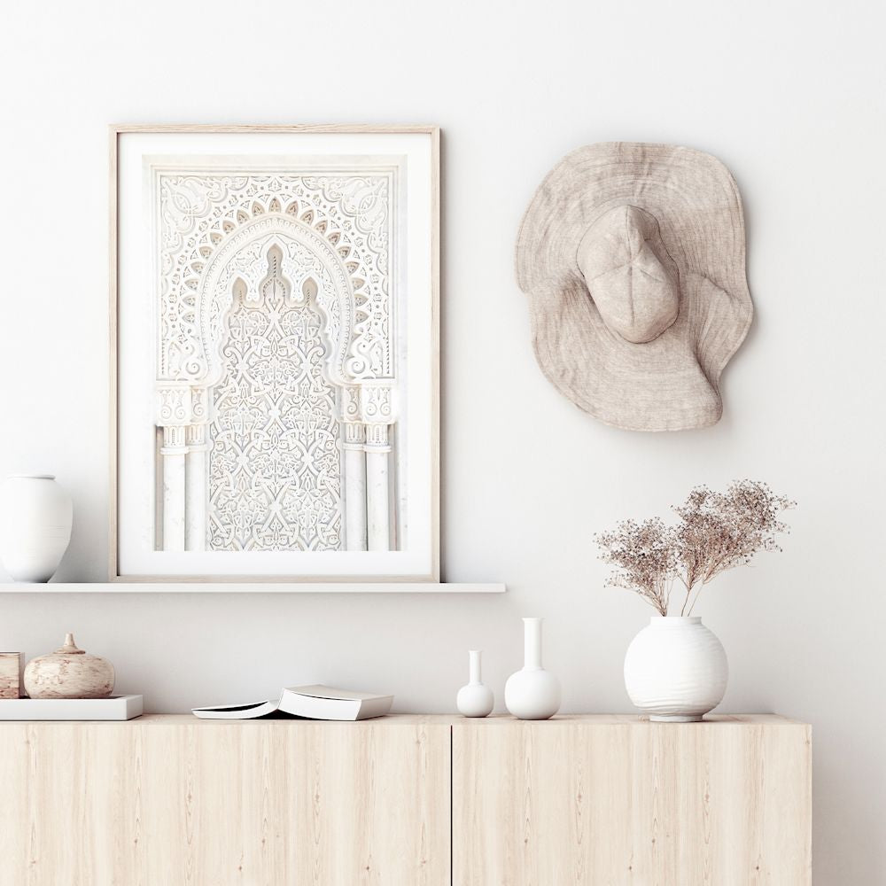 White Moroccan Arch Wall Art Photograph Print or Canvas Framed or Unframed large wall art Beautiful Home Decor