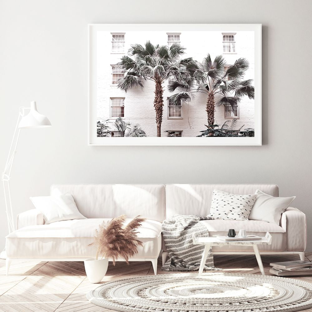 White Palm Resort Hotel Wall Art Photograph Print or Canvas Framed or Unframed Living Room Beautiful Home Decor