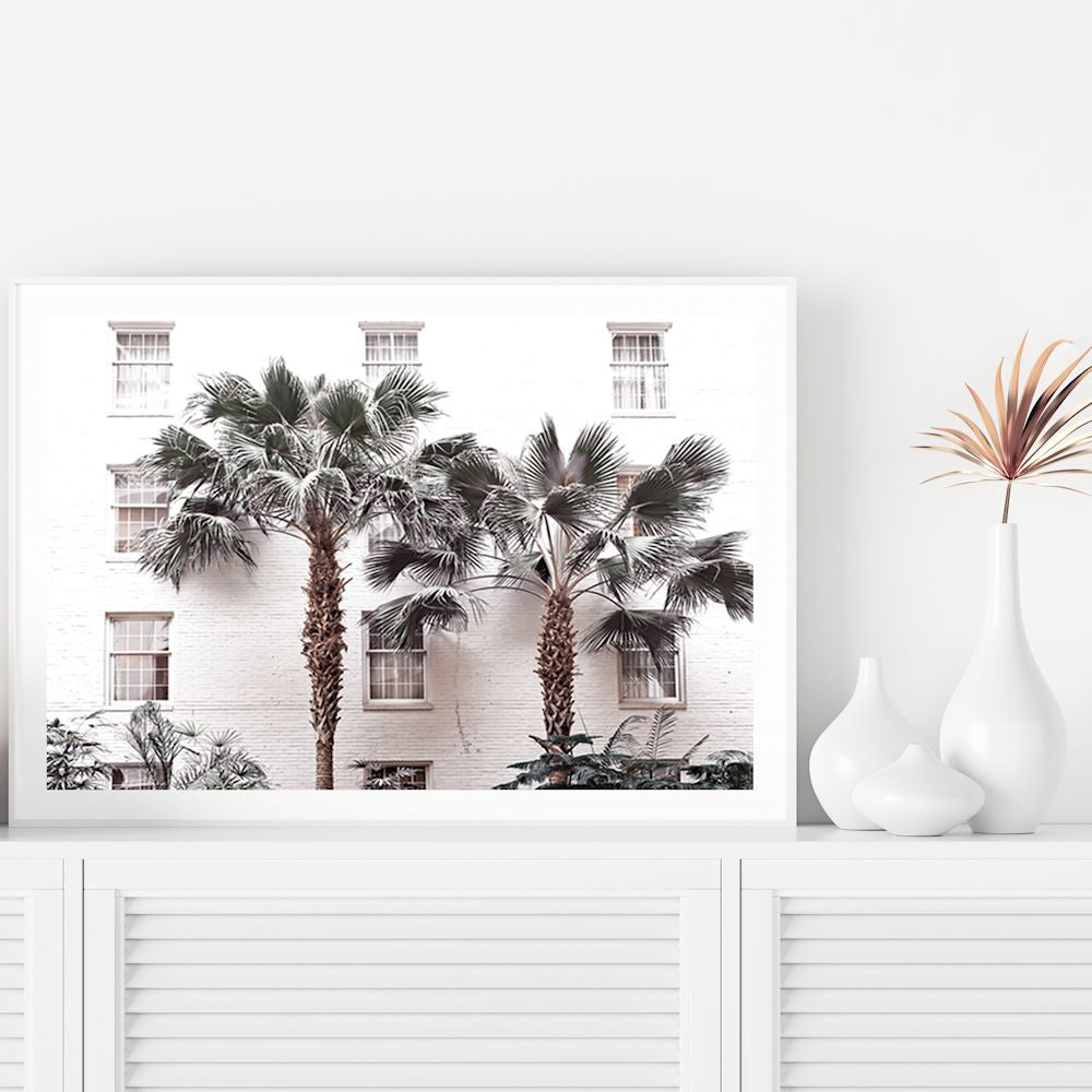 White Palm Resort Hotel Wall Art Photograph Print or Canvas Framed or Unframed TV Console Beautiful Home Decor