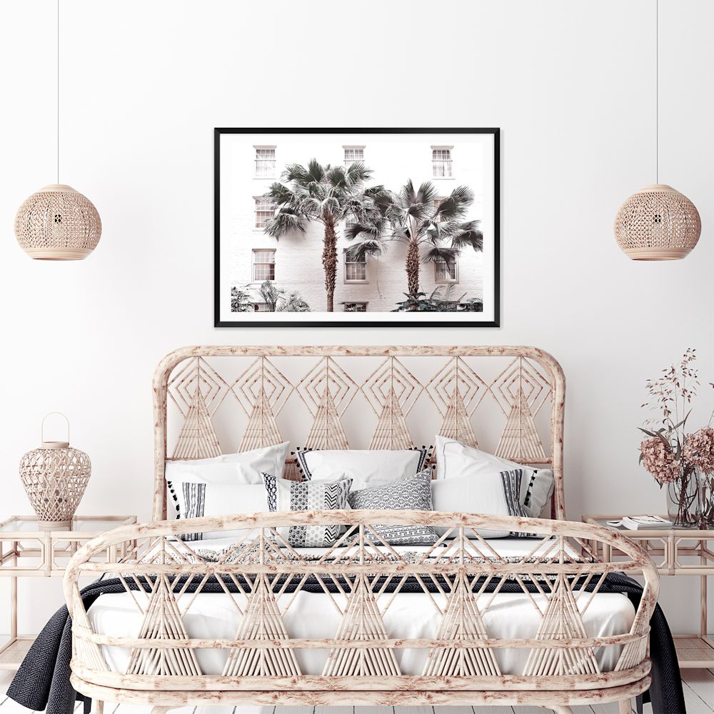 White Palm Resort Hotel Wall Art Photograph Print or Canvas Framed or Unframed in Bedroom Beautiful Home Decor