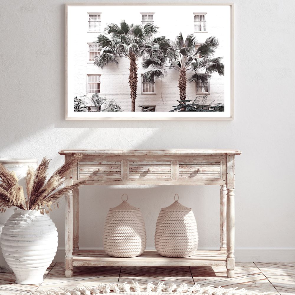 White Palm Resort Hotel Wall Art Photograph Print or Canvas Framed or Unframed in hallway Beautiful Home Decor